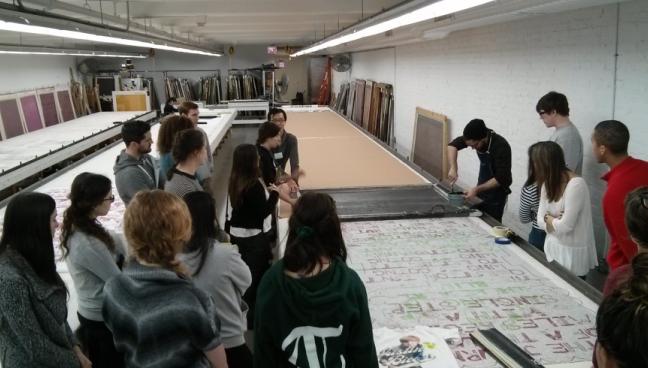 Students at the Fabric Workshop.